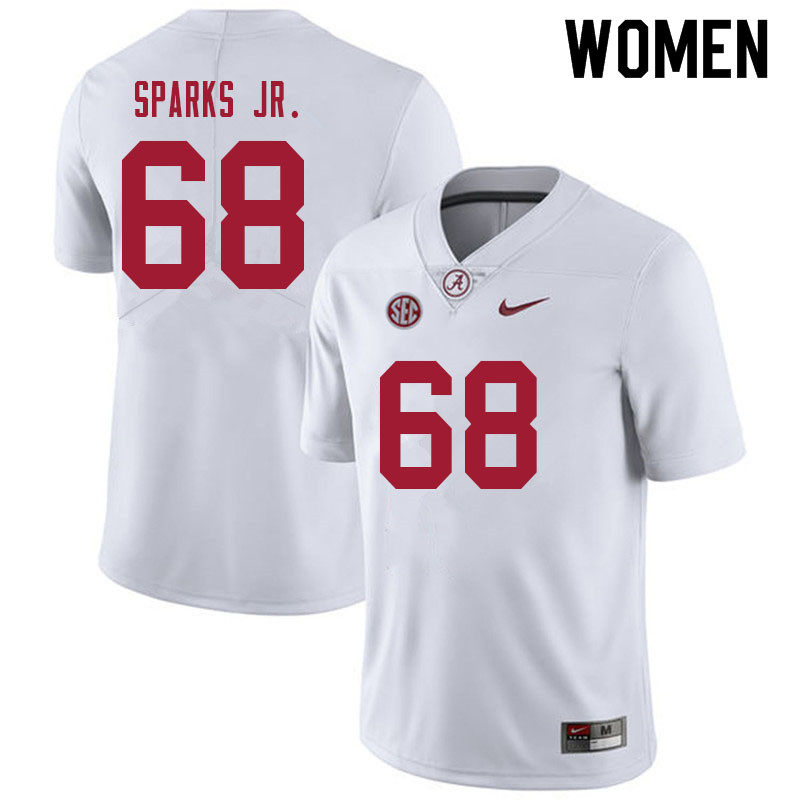 Women #68 Alajujuan Sparks Jr. Alabama Crimson Tide College Football Jerseys Sale-Black